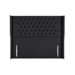 52"Tall Floor Standing Divan Bed Chesterfield Wing Headboard Plush & Crush Velvet